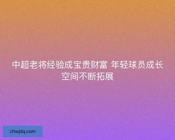 中超老将经验成宝贵财富 年轻球员成长空间不断拓展